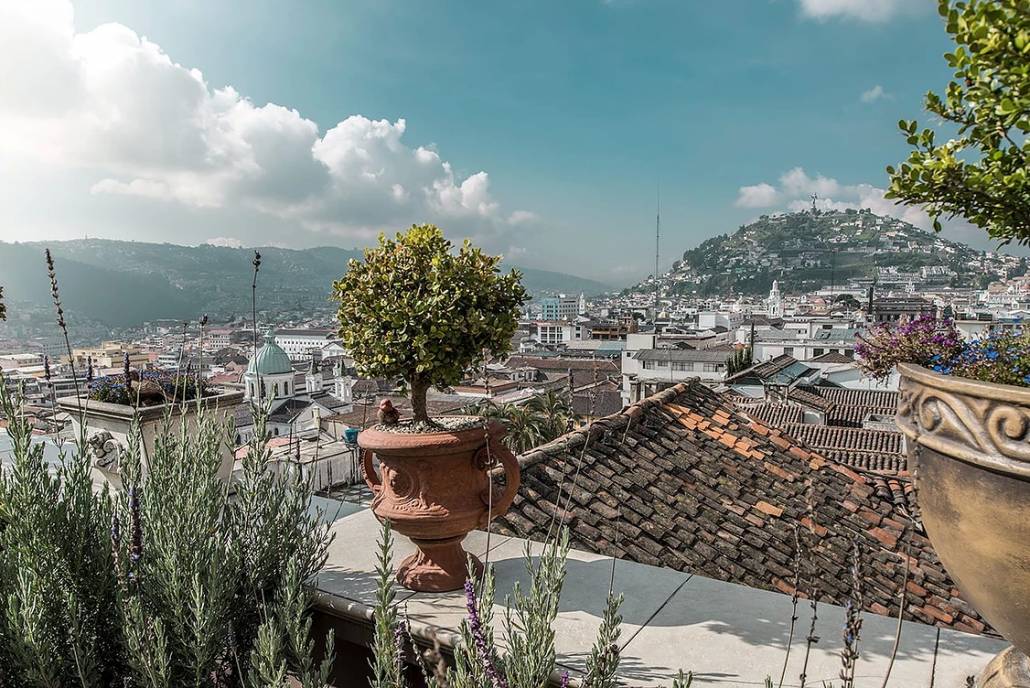Ecuador Luxury: View from the rooftop terrace of the Villa Colonna