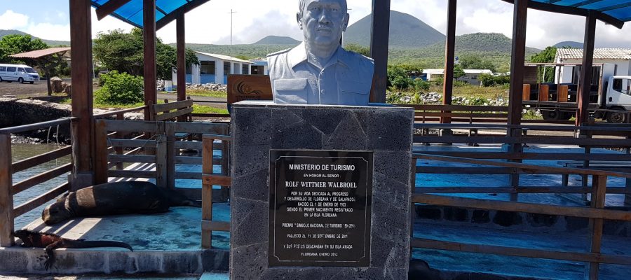 Rolf Wittmer memorial on Floreana Island