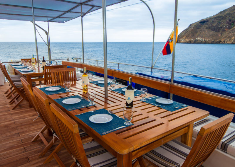 Galapagos-Kreuzfahrt Archipell I Außenrestaurant