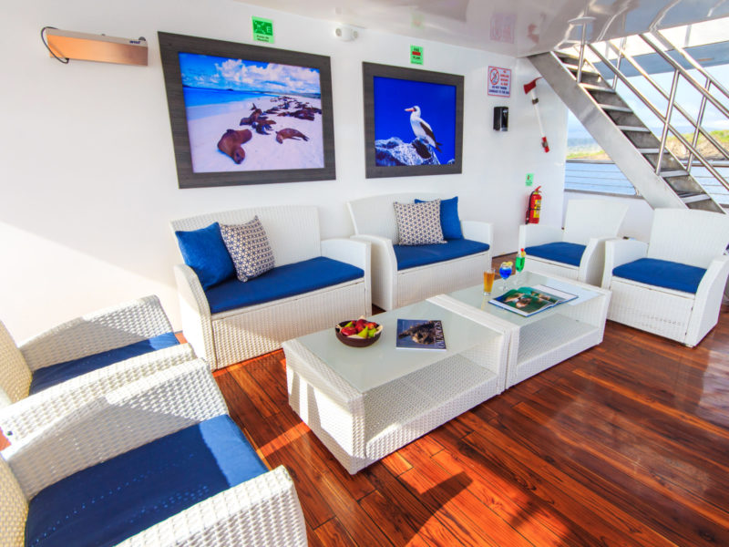 Galapagos cruise Solaris outdoor lounge